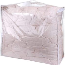 DiClavus Set of 2 With Handles, Zippered Clear Vinyl Storage Bags 24x20x11 Inch