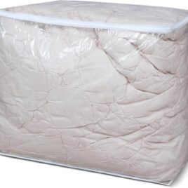 DiClavus – Clear Zippered Storage Bags 3 pcs Closet Organizer PVC 24x20x11 In – Bed Sheet Organizer, for Comforter, Pillow, Blanket, Cloth Clothes, Sweater,Plastic Comforter Storage Bags